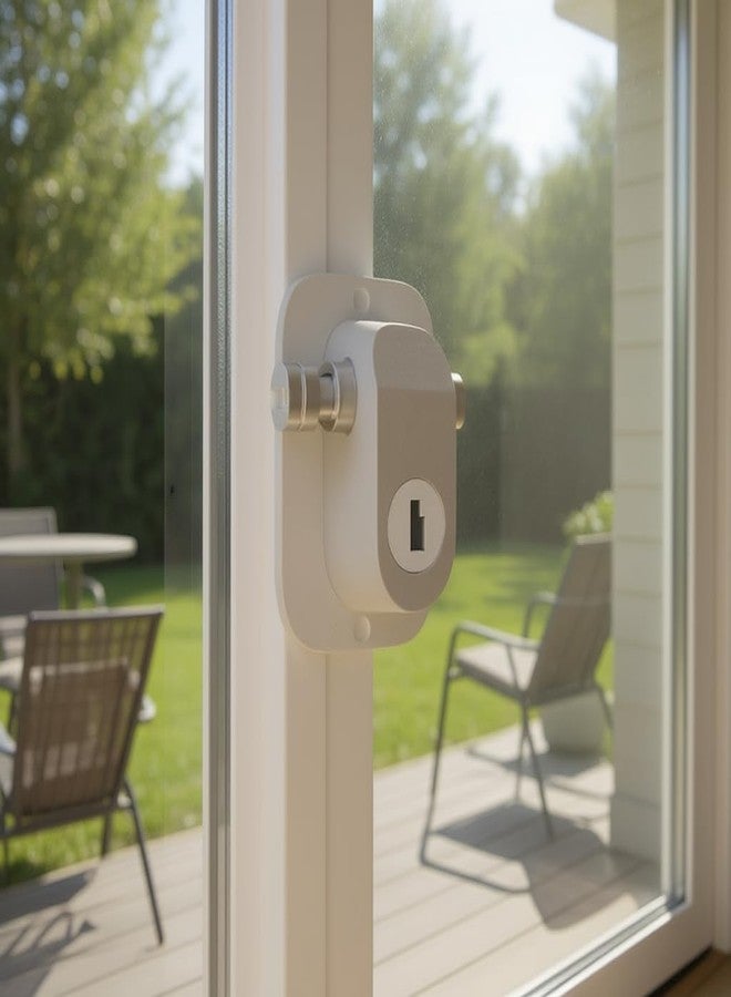 قفل أمان للأطفال للثلاجة، نافذة، درج، باب منزلق، قفل برقم سري | تصميم من الفولاذ المقاوم للصدأ مضاد للقرص | هيكل متين من مادة ABS | حل متعدد الاستخدامات لحماية الأطفال - Image 2