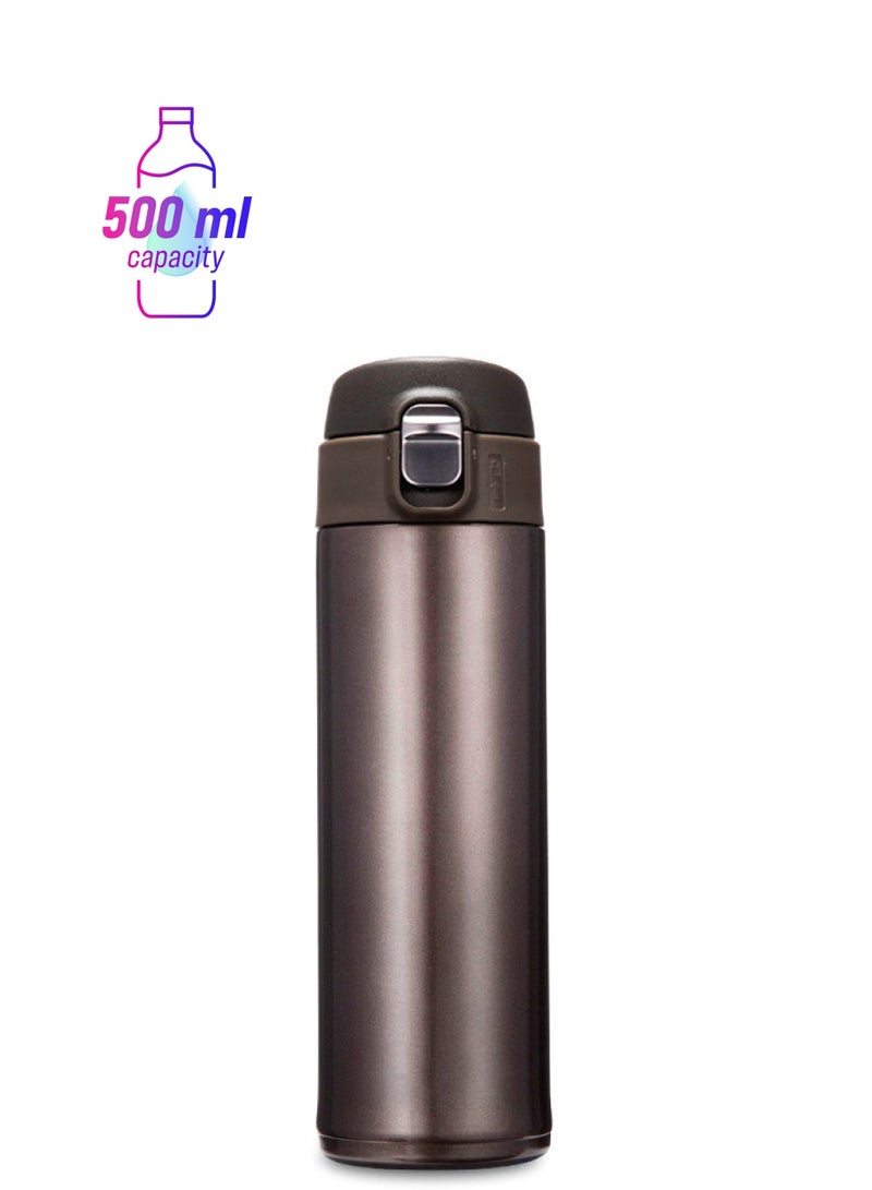 NIBEMINENT Stainless Steel Water Bottle Coffee 500ml 