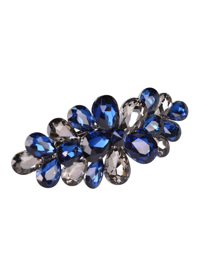 Sankuwen Sankuwen Flower Luxury Jewelry Design Hairpin Rhinestone Hair Barrette Clip,Also Perfect Mother's Day Gifts for Mom(Style B,Dark Blue)  - Image 2