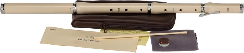 Aulos 700136 Travers Flute Symphony with Case - Ivory - Image 1