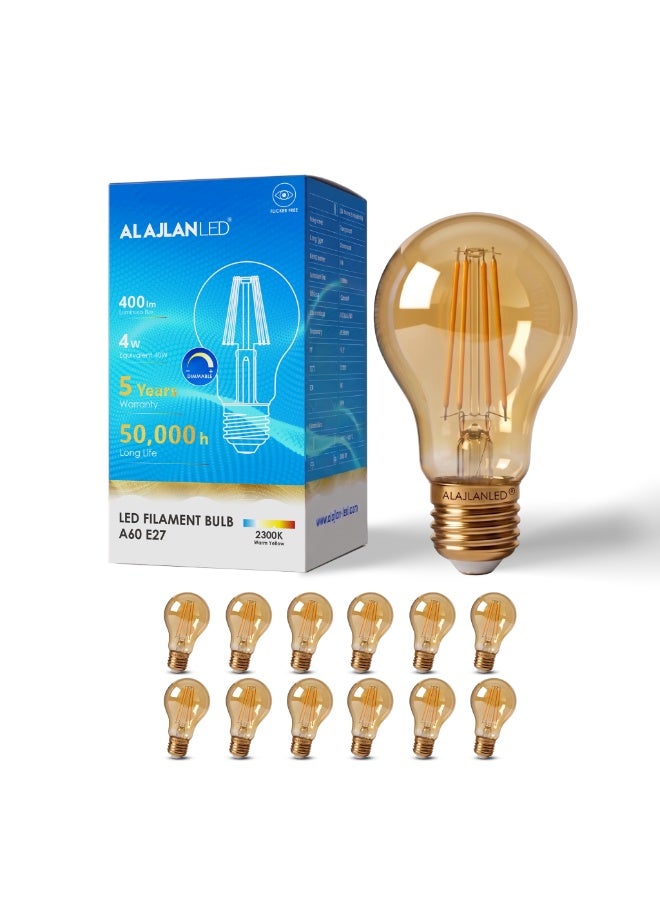 ALAJLAN LED Led Bulb - E27 - 2300K - CRI 90 - 4W - A60 - 12 pic - Image 1