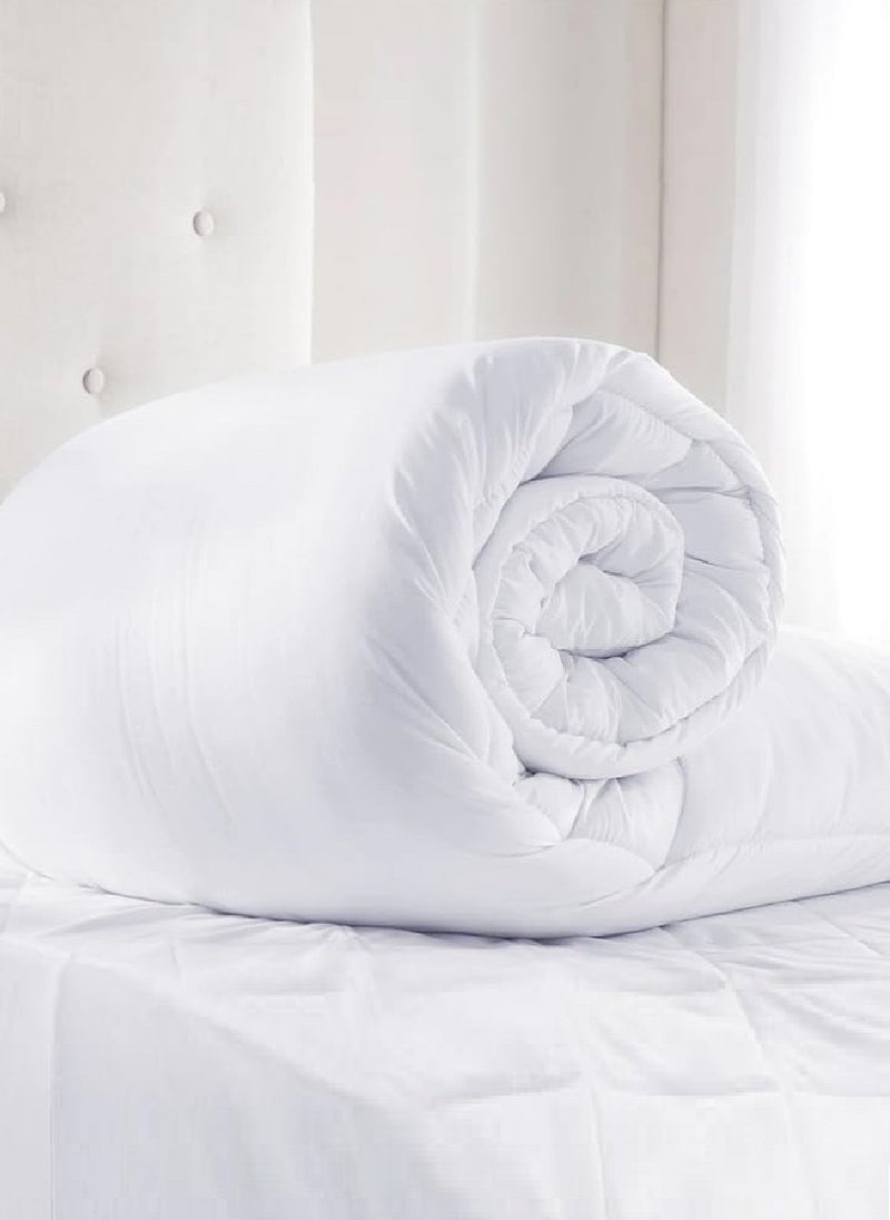 Blueberry Luxury King Size Quilted Down Duvet Insert Cotton White  200x220cm  - Image 1