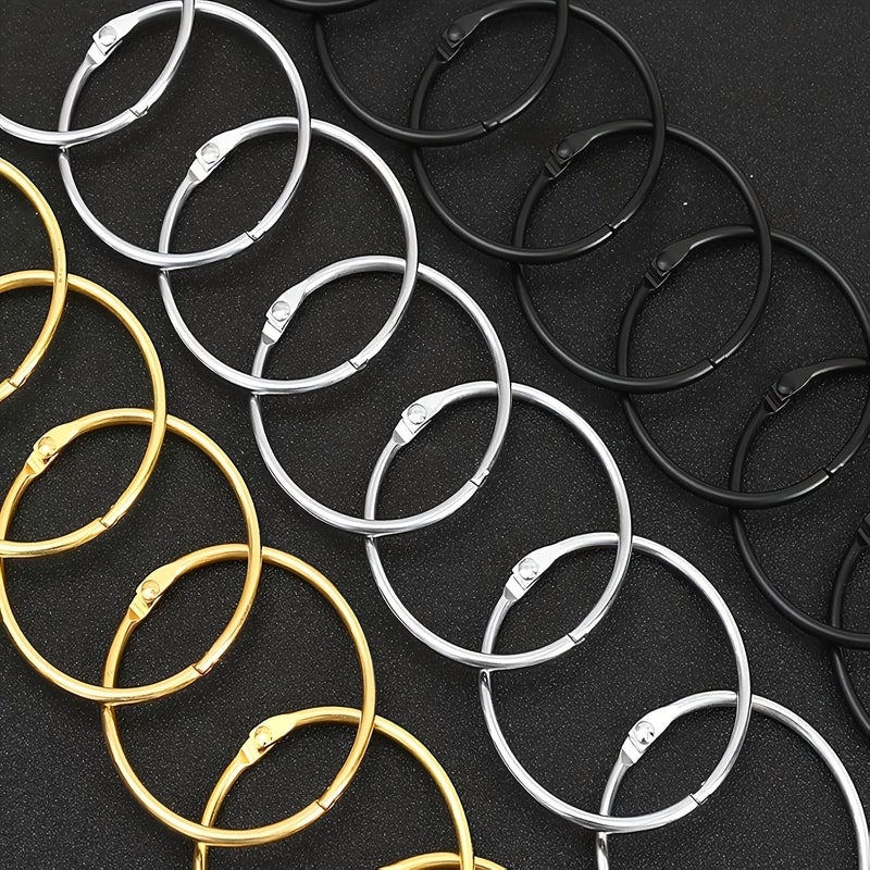 40 Pcs Silvery 50mm Metal Curtain Rings for Shower Curtains and Rods - Image 2