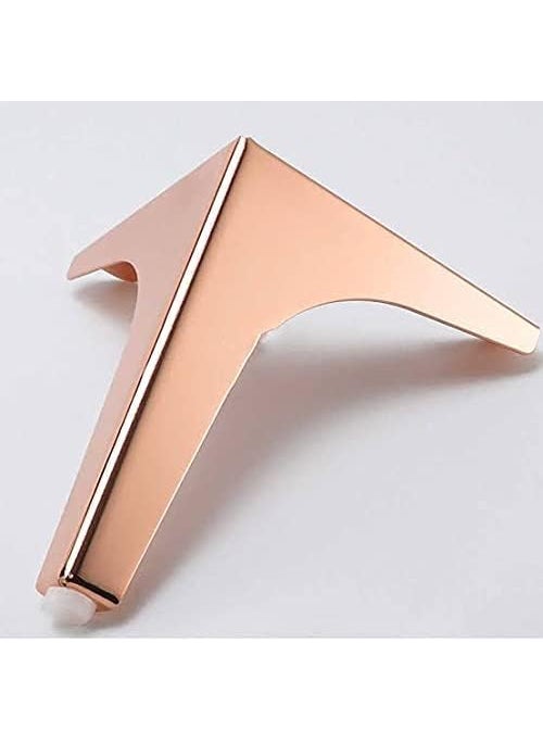 Generic VCRAFTX Heavy Sofa Legs Set of 4 Furniture Legs T Shape Design for Furniture Riser Sofa Table Chair Steel Legs MutliPurpose Use Rose Gold 3 INCH  - Image 4