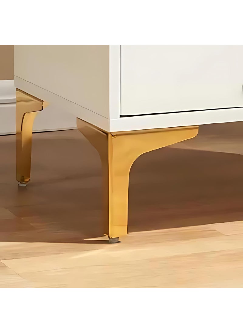 Generic VCRAFTX Heavy Sofa Legs Set of 4 Furniture Legs T Shape Design for Furniture Riser Sofa Table Chair Steel Legs MutliPurpose Use Rose Gold 3 INCH  - Image 2