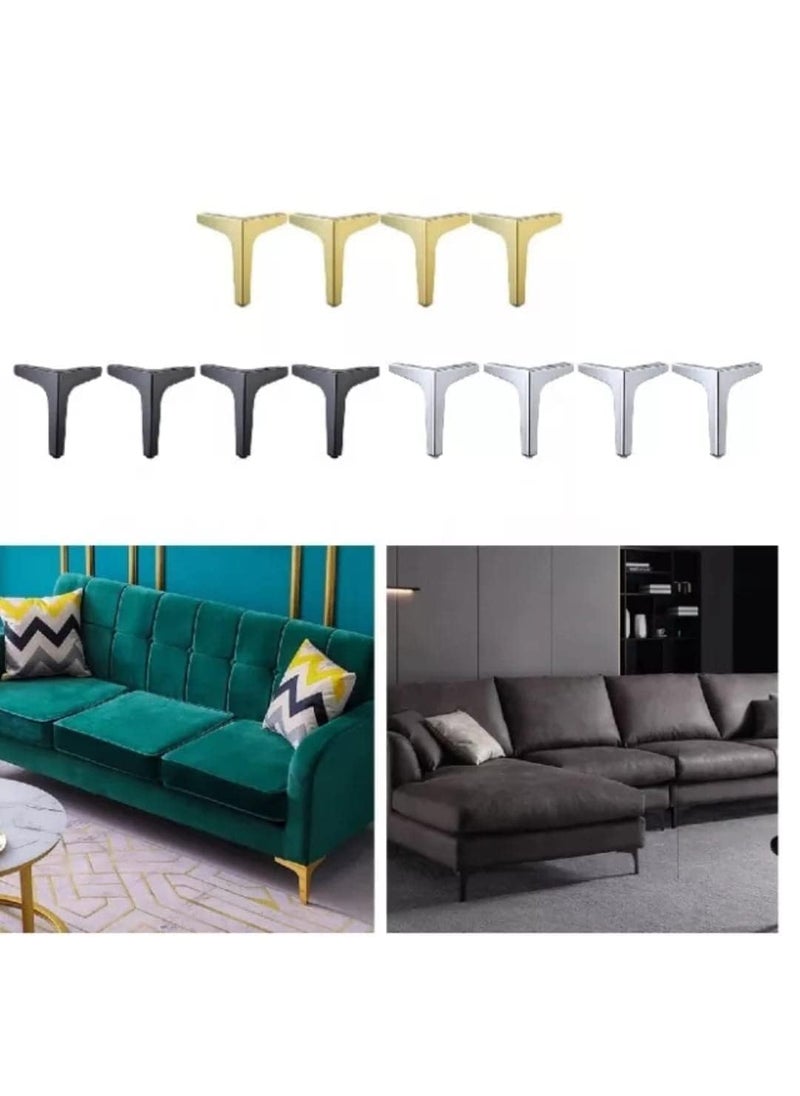 Generic VCRAFTX Heavy Sofa Legs Set of 4 Furniture Legs T Shape Design for Furniture Riser Sofa Table Chair Steel Legs MutliPurpose Use Rose Gold 3 INCH  - Image 5