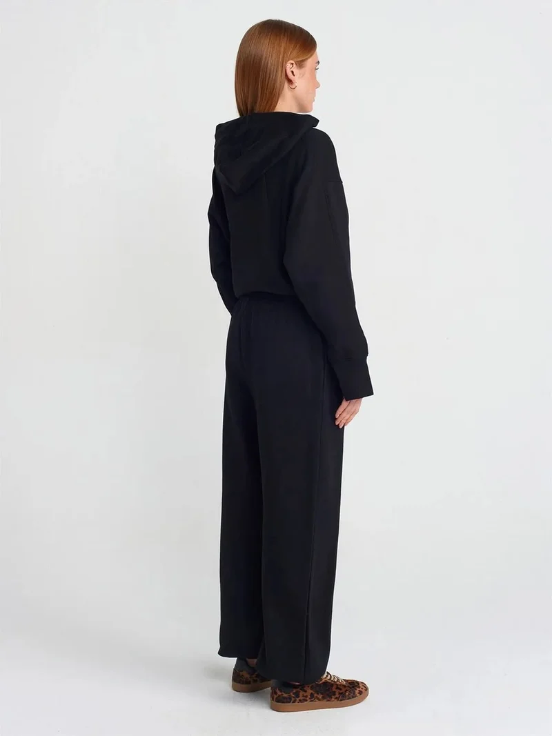 ديلفين Dilvin Women's Wide-Leg Fleece Jogger Pants