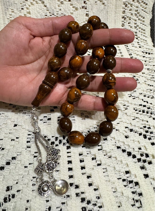 خرز صلاة فترات للرجال 28 خرزة بحجم 13.5 مللي متر × 15.5 مللي متر - Image 3
