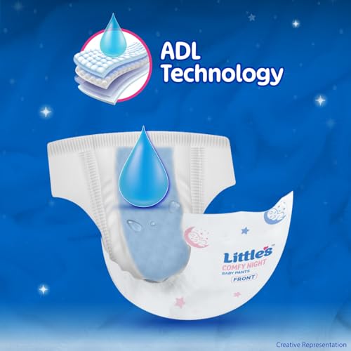 Little's Baby Diapers S Size (Small) Pants Style | 4-8 kg | 40 Count | Comfy Nights Baby Diaper Pants with Leakage Guard & Upto 12 Hours Absorption (40 Count, Pack of 1) - Image 4