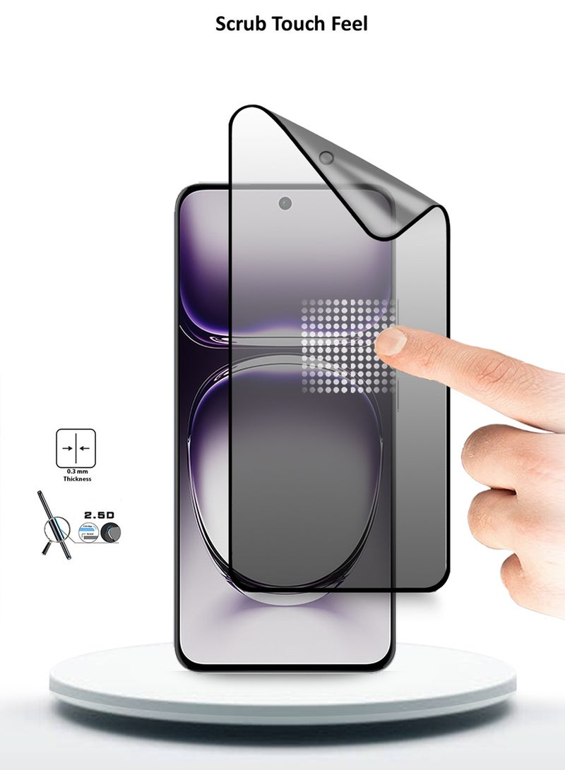 Wtech Oppo Reno12 5G 2024 Nano Ceramic Privacy Full Glue Full Cover Matte Flexible Screen Protector (MSCNMP) - Clear/Black - Image 4