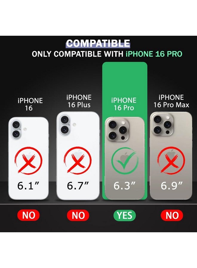 TheGiftKart TheGiftKart Hybrid Matte Frosted Back Cover Case for iPhone 16 Pro Compatible with MagSafe | Shockproof Design | Camera Protection Module | Hard Back Case Cover for iPhone 16 Pro (PC & TPU, Black) - Image 2