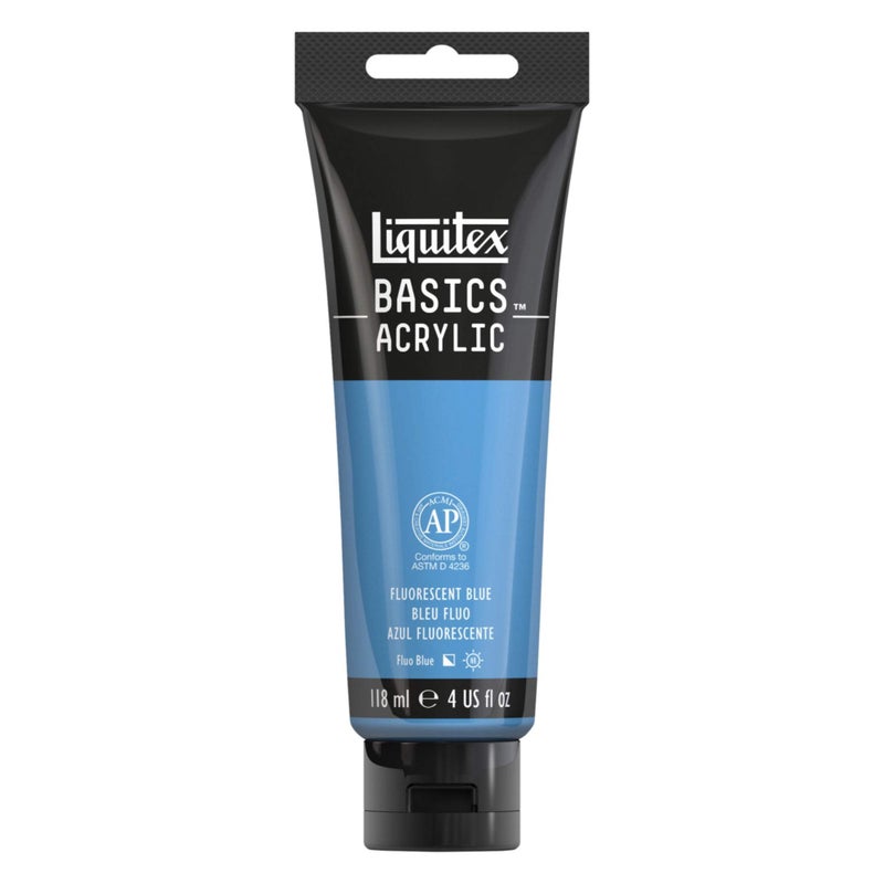 Liquitex Reeves Liquitex 1046984 Basics Acrylic Paint, 4Oz, Fluorescent Blue - Image 5