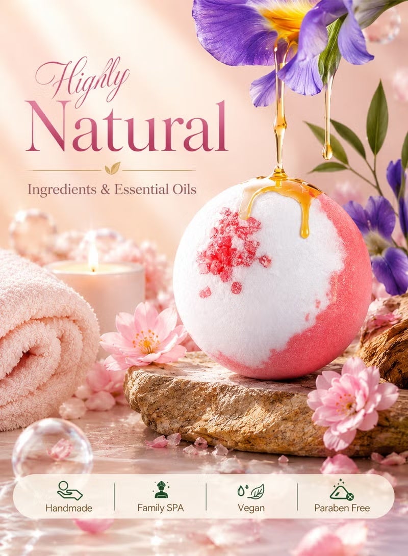 12Pcs Bath Bombs Gift Set for Women Men and Kids Long Lasting Floaters Relaxing Aromatherapy, Dry Skin Moisturize, Large Organic & Natural Essential Oil Handmade Bubble Bath Bombs, Healing Properties - Image 2