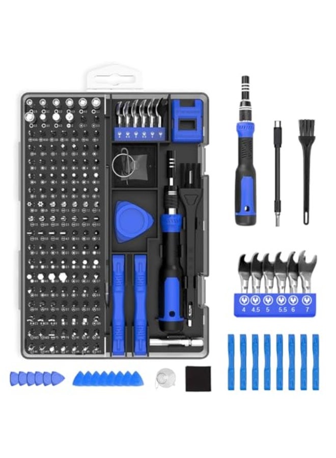 160-piece precision screwdriver set, magnetic computer screwdriver set with 124 drill bits, professional repair kit with case, mini precision electric screwdriver for mobile, game console, MacBook and tablet  - Image 1