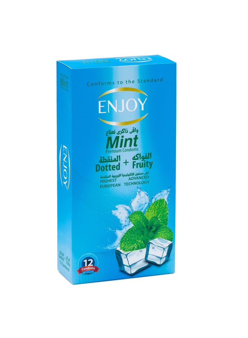 إنجوي واقيات ذكرية بريميوم بنكهة النعناع – 12 قطعة – راحة وانتعاش - Image 2