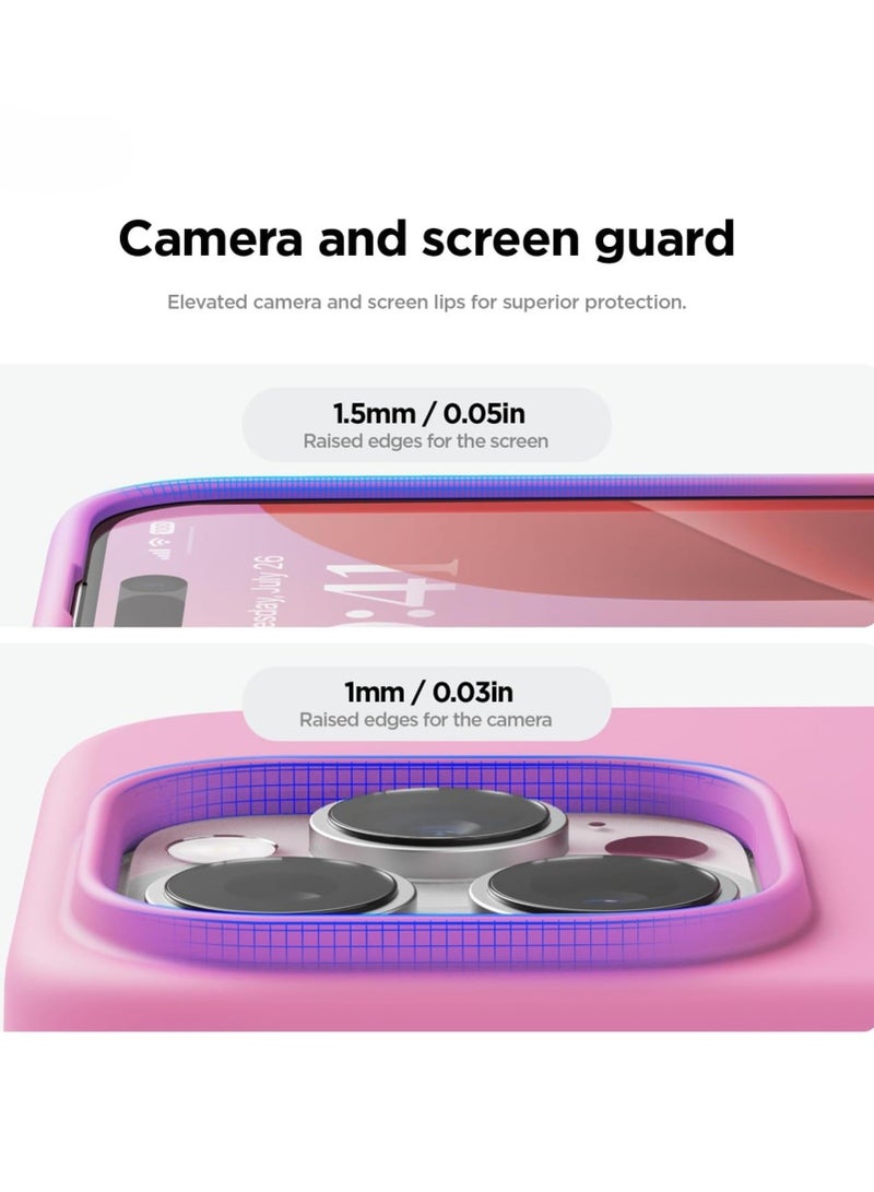 ELTRAZONE iPhone 16 Pro Case Cover - Full Body Protection, Shockproof, Slim, Anti-Scratch, Soft Microfiber Lining (Hot Pink) - Image 4