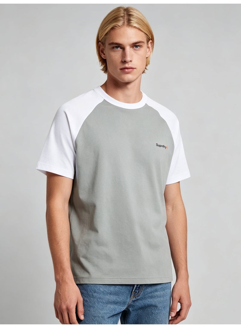سوبر دراي Superdry shoulder-thrust couples summer contrast stitching loose short-sleeved T-shirts for men and women - Image 4