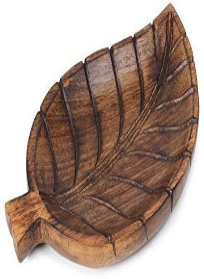 S.B.ARTS Wooden Tray for Ottoman Serving Tea Coffee Trays Cups-Dining Table Decor Accessories Vanity Home Organizer Serving Tray Decor Kitchen Counter-tops Living Room Ideal Gift For Loved Ones Brown - Image 1