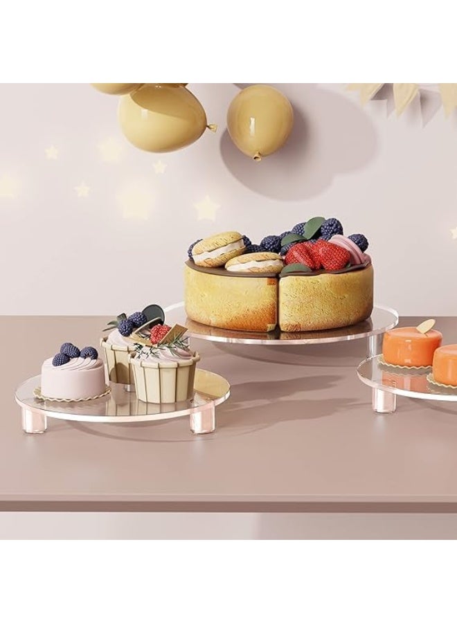 Horoof Market 2-Pack Acrylic Round Display Trays – 12.5x12.5x1 cm Clear Decorative Organizer for Home Décor, Makeup, Candles, and More  - Image 4
