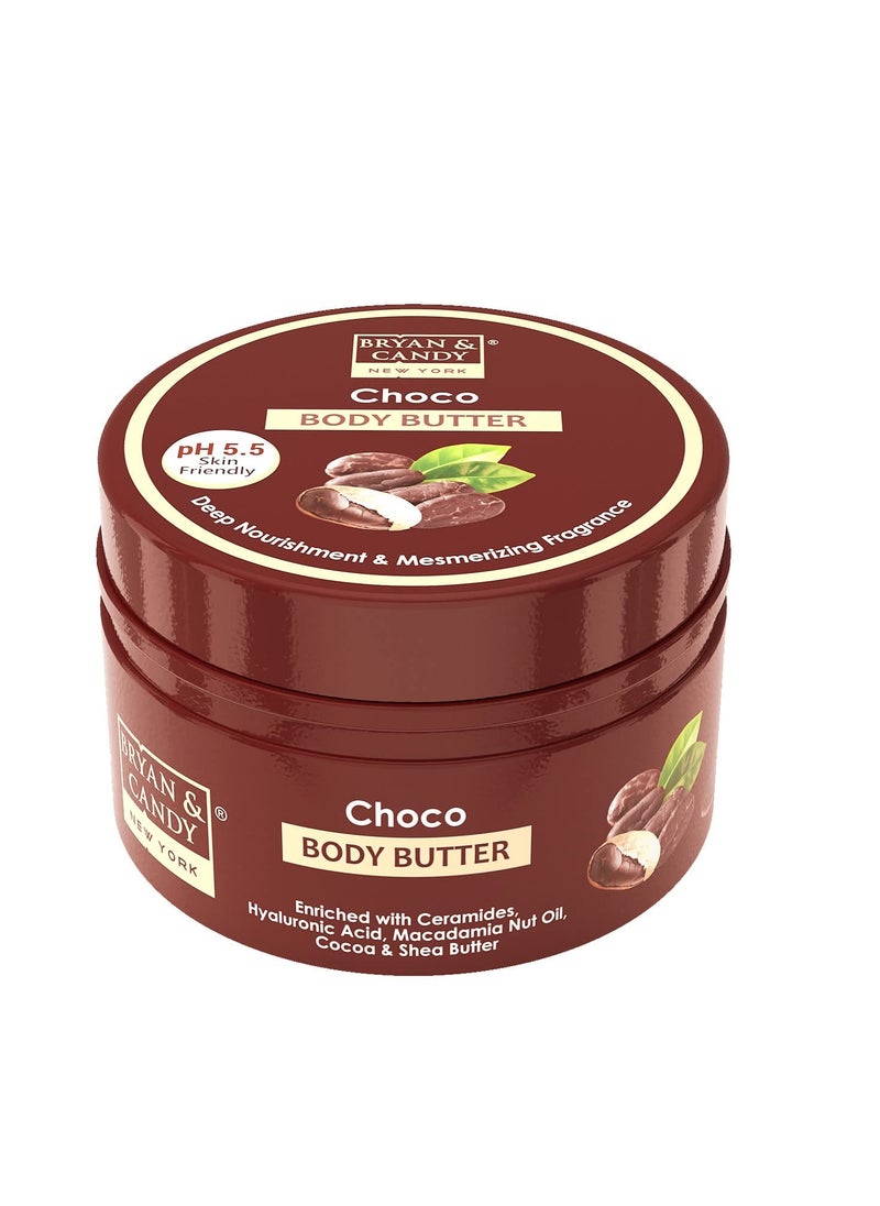 BRYAN & CANDY BRYAN And CANDY Choco Body Butter pH 5.5 for 72Hrs Moisturization Enriched with Ceramides Hyaluronic acid Cocoa Shea Butter 200G  - Image 1