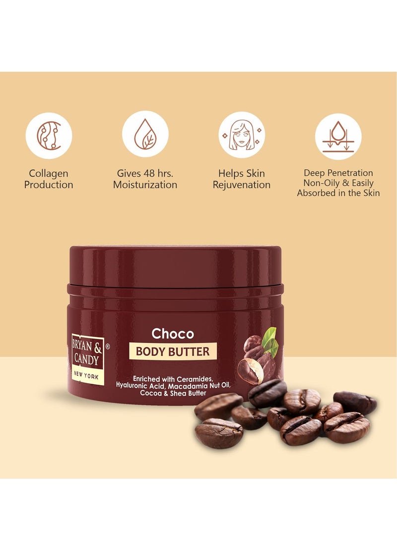 BRYAN & CANDY BRYAN And CANDY Choco Body Butter pH 5.5 for 72Hrs Moisturization Enriched with Ceramides Hyaluronic acid Cocoa Shea Butter 200G  - Image 3