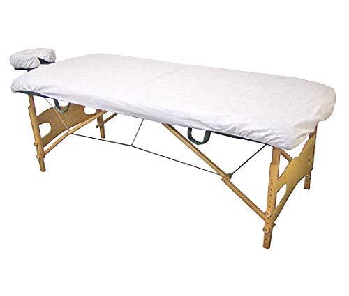 LIFESOFT Disposable Massage Table Fitted Sheets Heavy Duty Elastic Bed Cover Case of 105