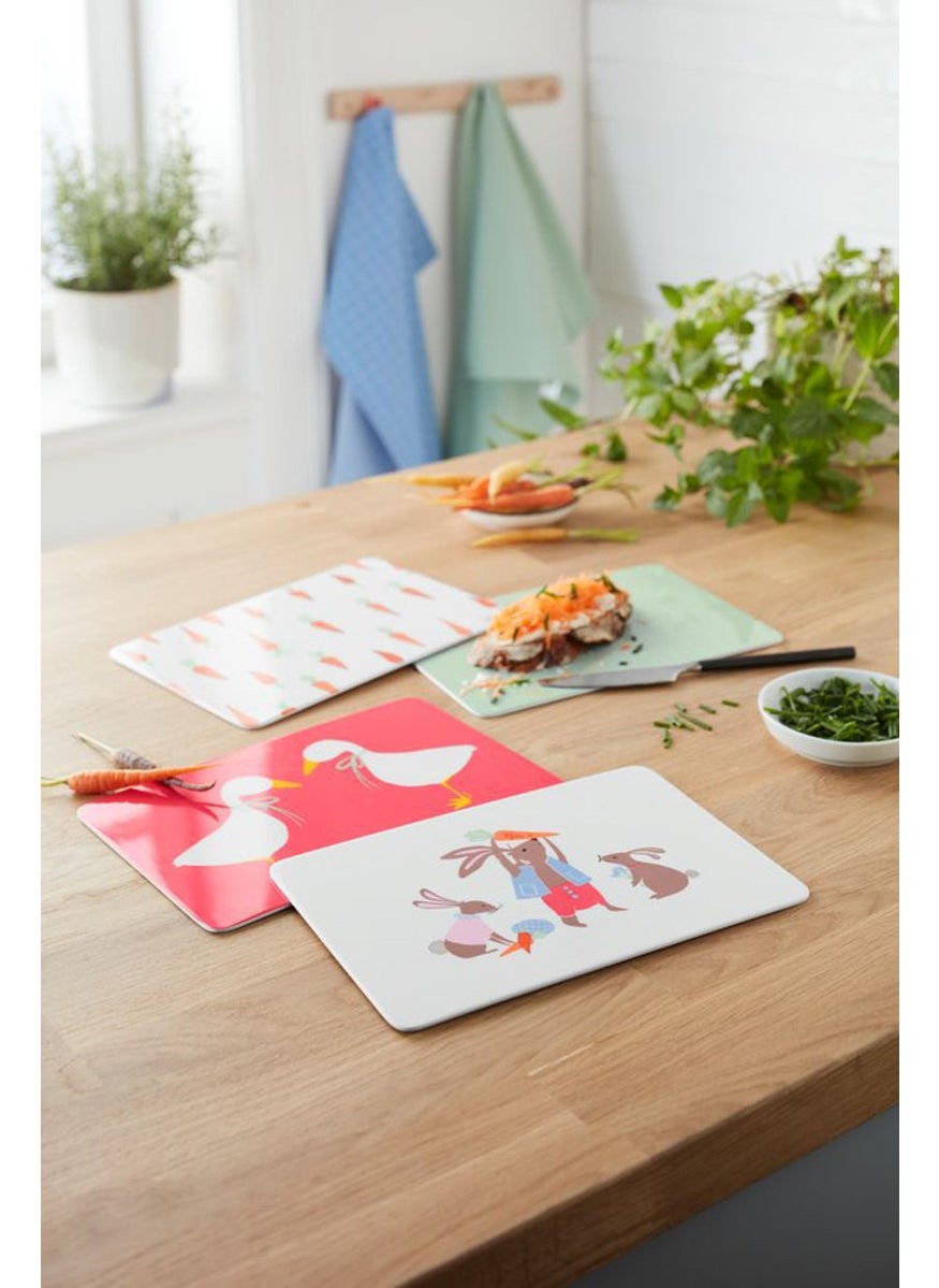 Tchibo 4 Pieces Cutting Boards, White  - Image 1