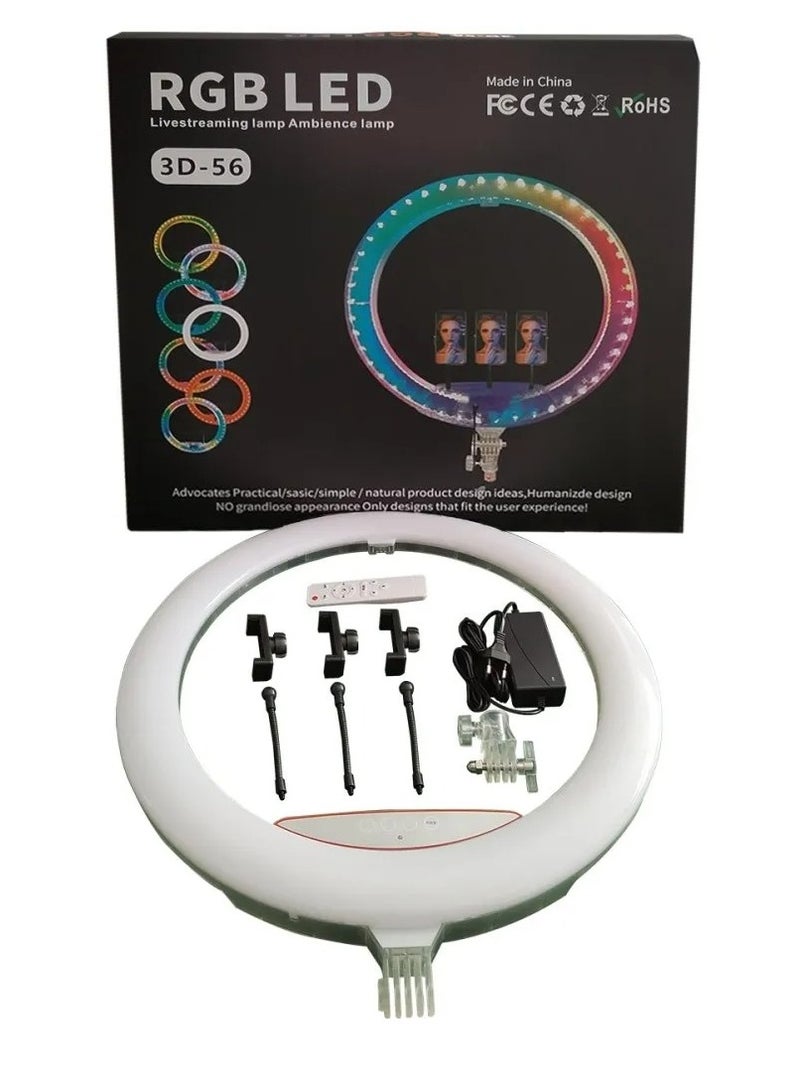 Ring Light RGB LED 3D-56Live Streaming Lamp Ambience Lamp - Image 1