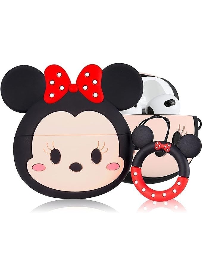 Silicone Case Compatible for Apple Airpods 4 Lightweight Cover[Cartoon Pattern] Designed for Kids Girl. - Image 3