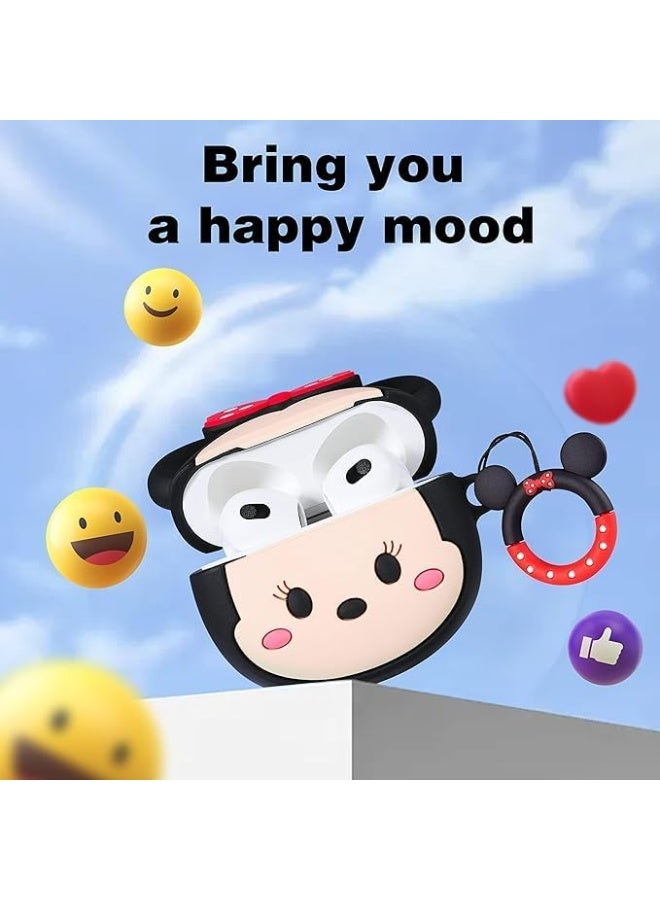 Silicone Case Compatible for Apple Airpods 4 Lightweight Cover[Cartoon Pattern] Designed for Kids Girl. - Image 2