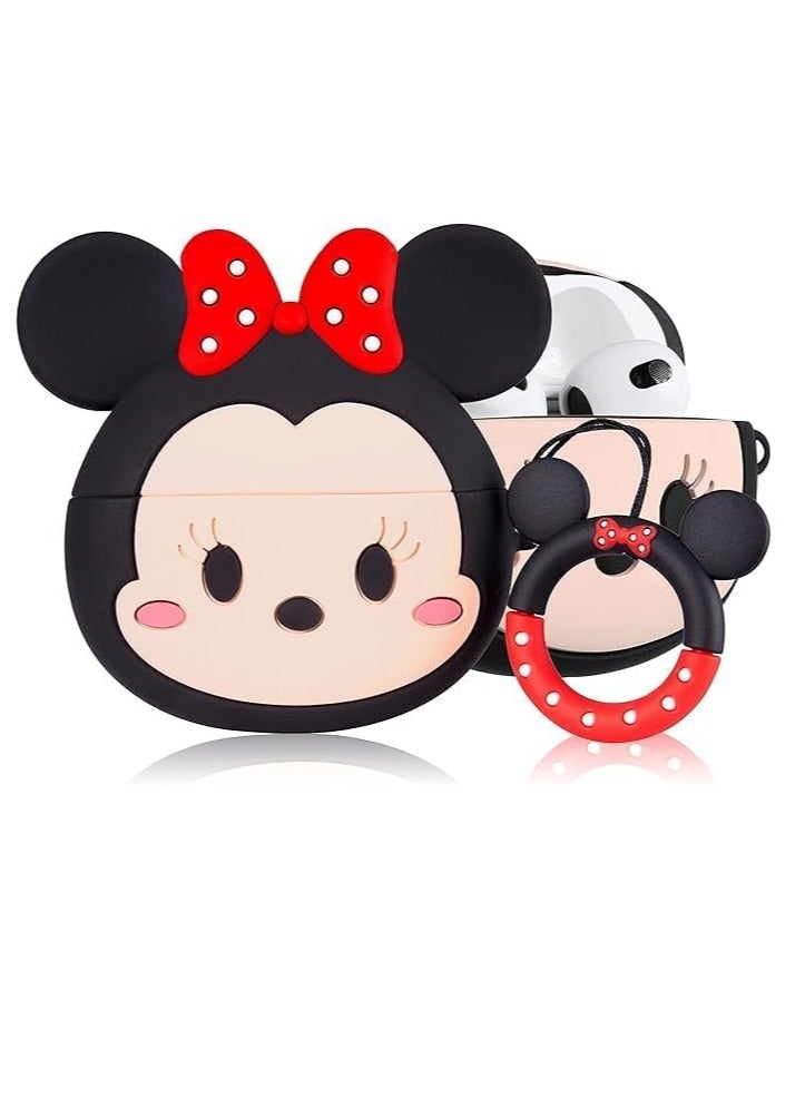 Silicone Case Compatible for Apple Airpods 4 Lightweight Cover[Cartoon Pattern] Designed for Kids Girl. - Image 1