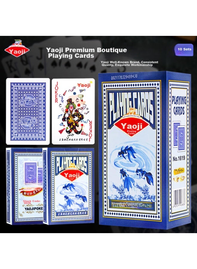 Yaoji Playing Cards, Premium Card Game, Adult Cards, Table Games, Card Games, Mahjong, Entertainment, High-quality Playing Cards, 10 Decks, 1619 - Image 1