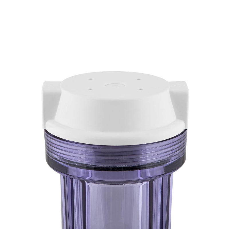 Ocean Drop Water Filter Whole House RO PreFilter Housing for Dirt Sand Slit Rust and ScaleClear White ro Housing 14 Ports White Flat Cap IMPORTEDCLEARE6PCSSET wAccessories - Image 4