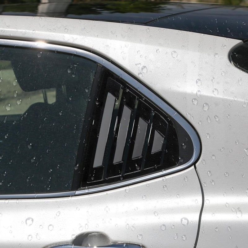 DLOVEG Rear Side Window Louvers for Toyota Camry 2018-2022 - Bright Black - Image 3