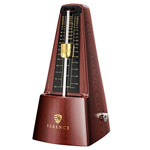 TERENCE Mechanical Metronome, Universal Metronome for Piano Guitar Violin Drums and Other Instruments, Loud Sound, Accurate Track Beat and Tempo for Beginners(Black) - Image 1