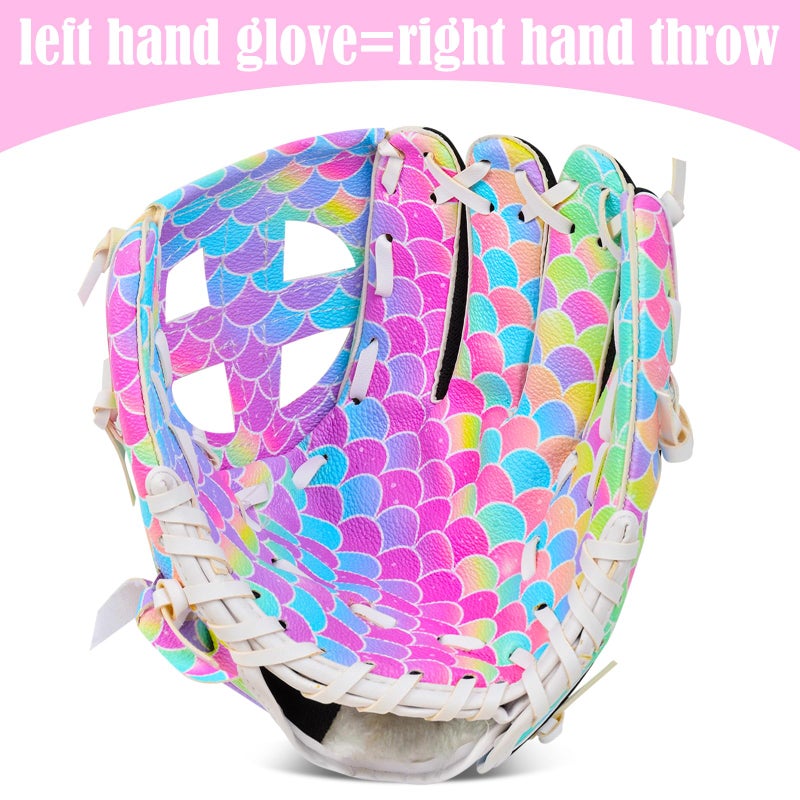 Ausletie Kids Baseball Glove,Softball Gloves,Baseball Softball Mitt for Kids Girls Toddlers, Tee Ball Glove for Training and Beginner, Left Hand Glove, Right Hand Throw - Image 3
