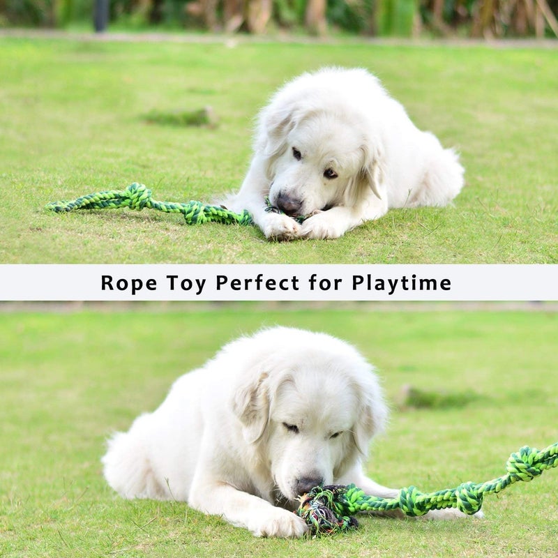 SHARLOVY Dog Toys for Large Dogs and Aggressive Chewers, Indestructible XL Durable Dog Toy,5-Knot Rope Tug,Heavy Duty Chew Sturdy Cotton Knot Rope Toy for Large Breed Dogs - Image 5