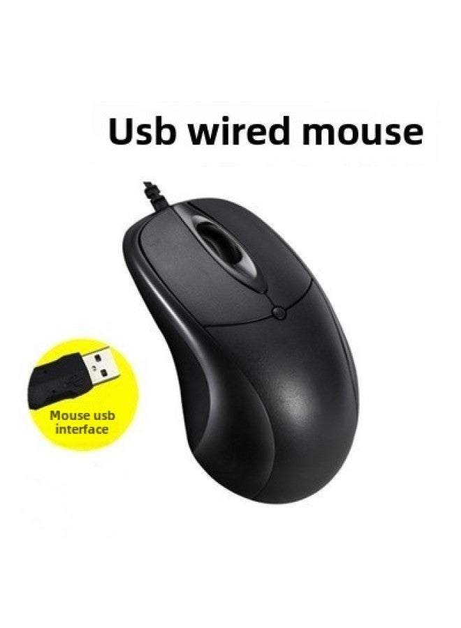 2/3/5 M Long Wired USB Mouse Notebook Square Mouth Desktop Computer Home Old PS2 Round Mouth-Color:Usb Flat Port  X Type, Suitable For Computers-Interface:Official Standard - Image 1