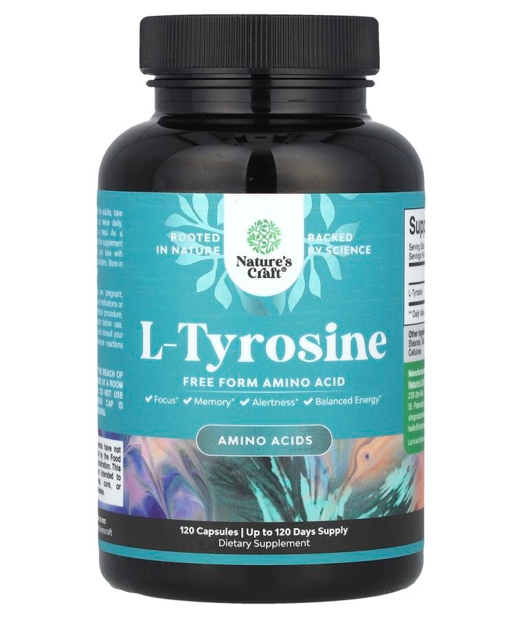 Nature's Craft L-Tyrosine 500 mg 120 Capsules