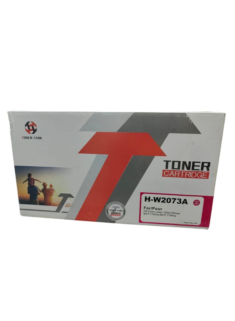 تونر كارتيدج خرطوشة حبر W2073A 117A متوافق مع طابعة اتش بي ليزر ملونة 150nw 150a MFP 179fnw 178nw 178nwg 179fwg (احمر)  - Image 2
