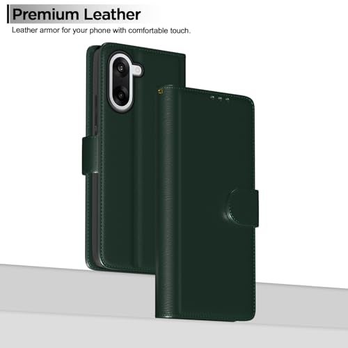 Pikkme Flip Cover for Oneplus Nord CE5 5G | Leather Finish | Shockproof with Card Pockets & Wallet Stand | Ultimate Protection Case(Green) - Image 2
