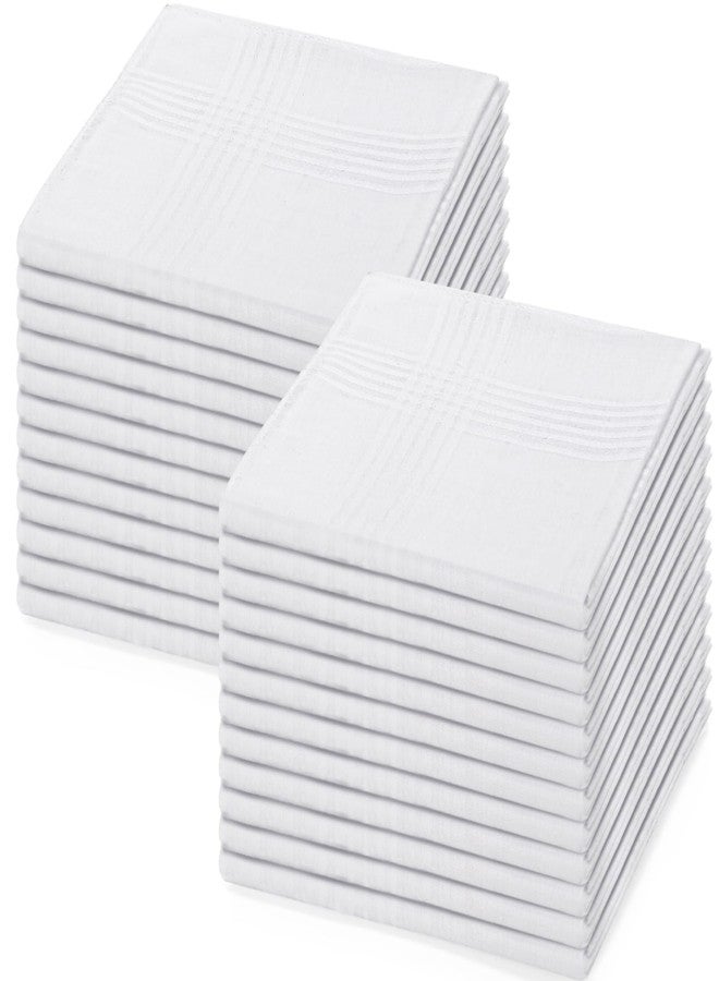 Goaste 24 Pack Cotton Handkerchiefs for Men, 16" Men's White Soft Hankies, Classic Pocket Square Towel with Hem for Suit, Gifting, Weddings, Tea Party, Father's Day - Image 1