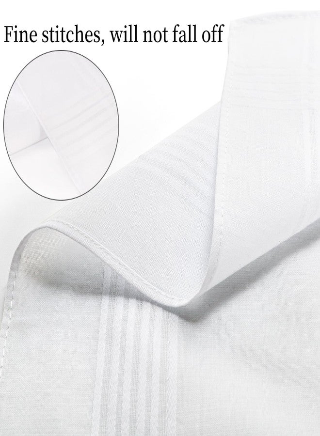 Goaste 24 Pack Cotton Handkerchiefs for Men, 16" Men's White Soft Hankies, Classic Pocket Square Towel with Hem for Suit, Gifting, Weddings, Tea Party, Father's Day - Image 4