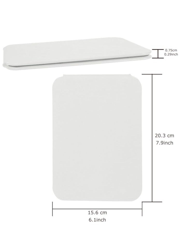 Arabest Makeup Mirror, 6x8 Inches Portable PU Leather Mirror, Folding Desktop Vanity Mirror with Adjustable Stand for Vanity Table, Office, Travel (M, White)  - Image 2