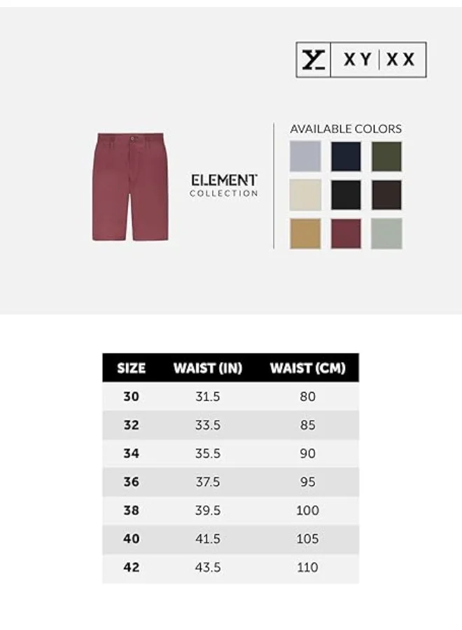 XYXX  Men Twill Cotton Chinos Shorts, Regular Fit, Solid, Pack of 1, CB1SHT06_36, Malt Brown, 36  | Best Price UAE
