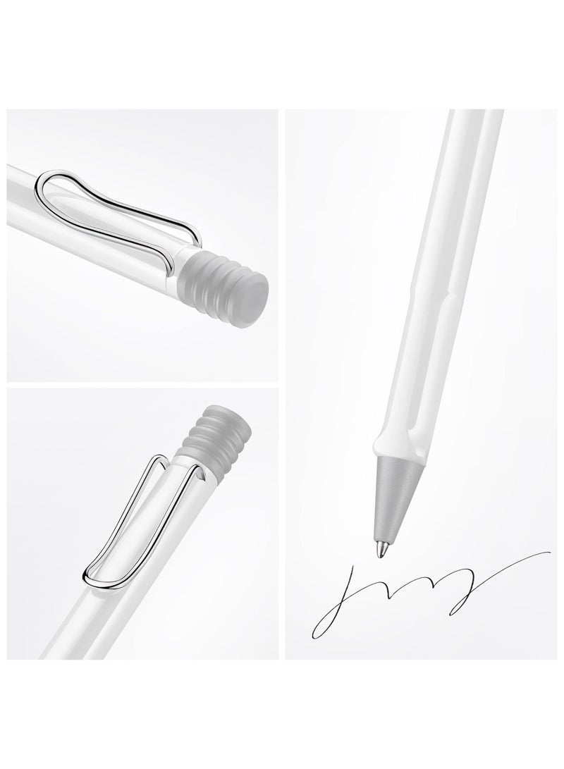 LAMY قلم حبر جاف سفاري رأس متوسط حبر أسود برميل أبيض - Image 2