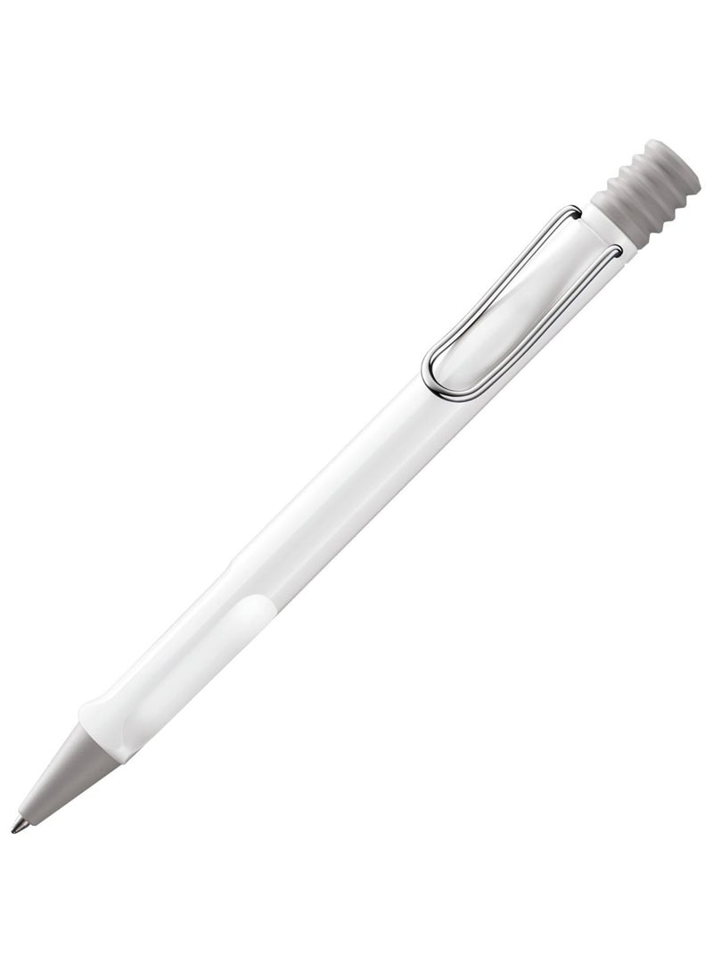 LAMY قلم حبر جاف سفاري رأس متوسط حبر أسود برميل أبيض - Image 1