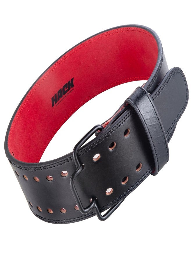 Hack Athletics Premium 7MM Weight Lifting Leather Prong Belt - Power Lifting Belt for Men & Women for Lower Back Support for Gym Workouts Deadlifts Squats Powerlifting - 4 Inch Wide (Large) - Image 1