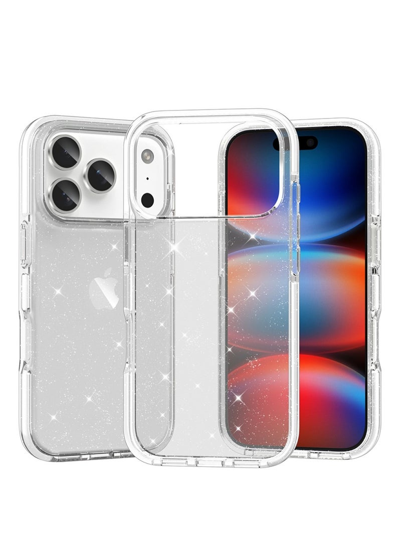 جراب شفاف لهاتف iPhone 17 Pro Max، مقاوم للاصفرار، ومضاد للصدمات، وواقي ثلاثي الطبقات، متين، لهاتف Apple 17 Pro Max مقاس 6.9 بوصة، شفاف لامع. - Image 1