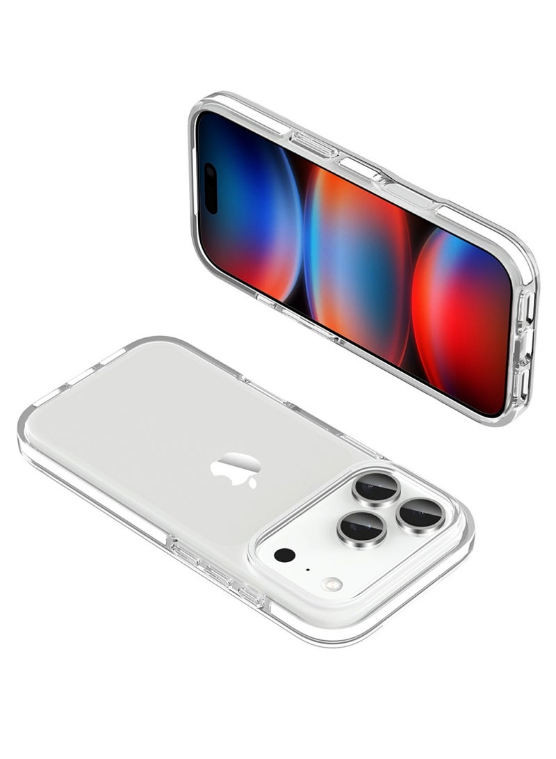 جراب شفاف لهاتف iPhone 17 Pro Max، مقاوم للاصفرار، ومضاد للصدمات، وواقي ثلاثي الطبقات، متين، لهاتف Apple 17 Pro Max مقاس 6.9 بوصة، شفاف لامع. - Image 5